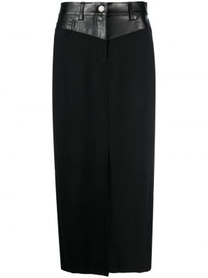 Kožená sukně Helmut Lang černé