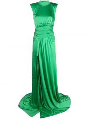 Satynowa sukienka wieczorowa Philipp Plein zielona