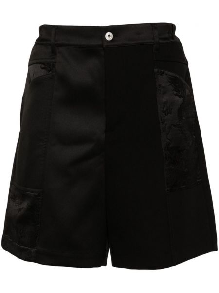 Bermudas à imprimé en jacquard Feng Chen Wang noir