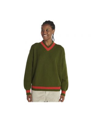 Sweter z dekoltem w serek Sofie Dhoore zielony