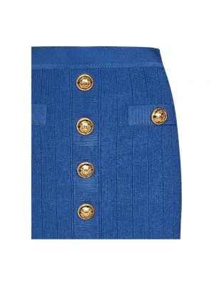 Mini falda con botones de punto Balmain