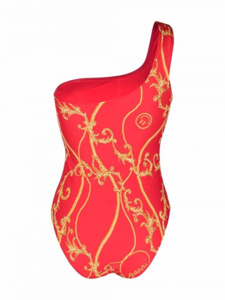 Badeanzug mit print Ganni rot