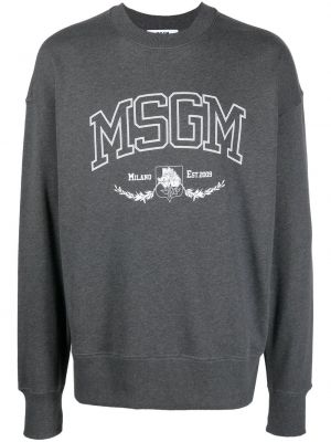 Rund hals trykt sweatshirt Msgm grå