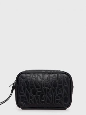 Чанта за козметика Armani Exchange черно