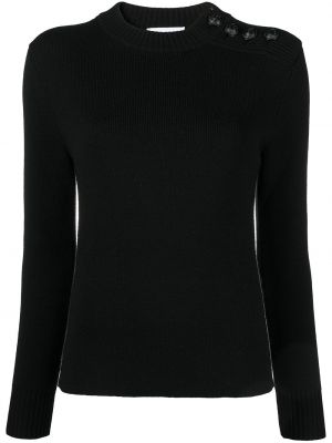 Sweter z okrągłym dekoltem Paco Rabanne czarny