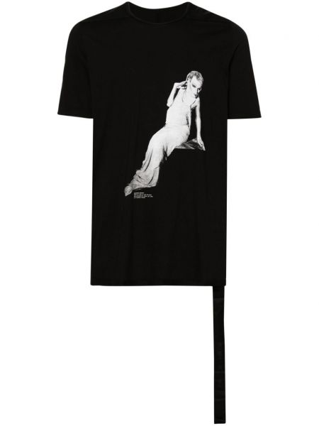 Raštuotas marškinėliai Rick Owens Drkshdw juoda