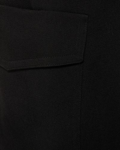 Vlnená midi sukňa Victoria Beckham čierna
