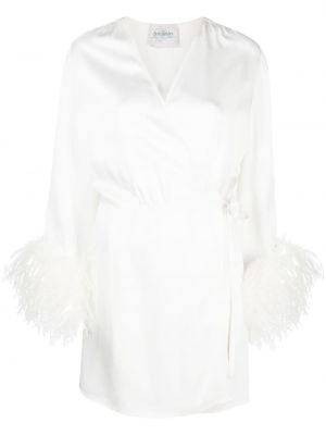 Večerna obleka s perjem Art Dealer bela