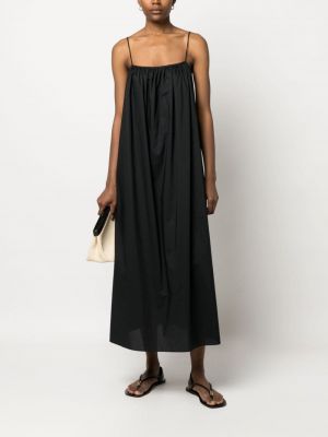 Bavlněné dlouhé šaty Matteau černé