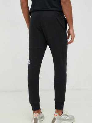 Pantaloni sport din bumbac Adidas negru