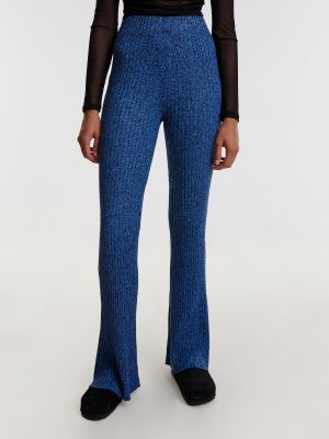 Pantalon slim en tricot Edited bleu