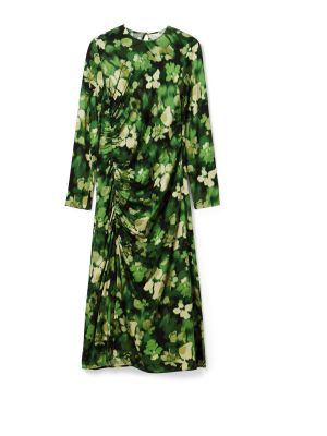 Testhezálló midi ruha Desigual zöld