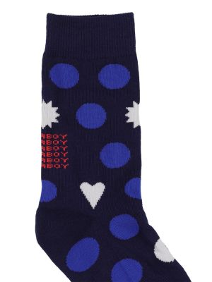 Памучни чорапи с принт Charles Jeffrey Loverboy синьо