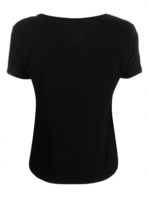 T-shirt mit v-ausschnitt Majestic Filatures schwarz