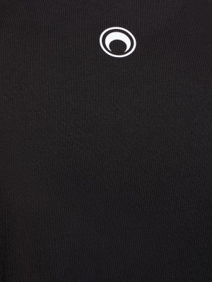 Koszulka bawełniana z nadrukiem z dżerseju Marine Serre beżowa