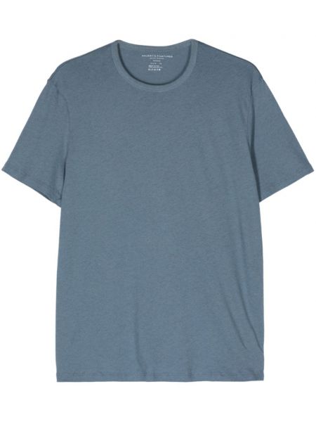 T-krekls džersija ar apaļu kakla izgriezumu Majestic Filatures zils