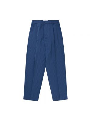 Spodnie klasyczne w paski Munthe niebieskie
