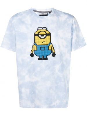 Camiseta tie dye Mostly Heard Rarely Seen 8-bit azul