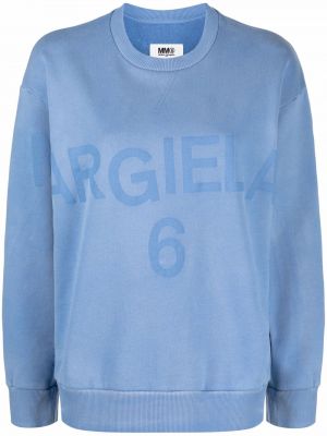 Trykt sweatshirt Mm6 Maison Margiela blå