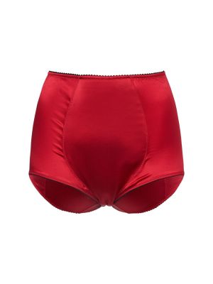 Hedvábné saténové kalhotky Dolce & Gabbana červené