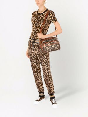 Umhängetasche mit print mit leopardenmuster Dolce & Gabbana