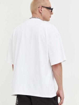 Bavlněné tričko s potiskem Preach bílé
