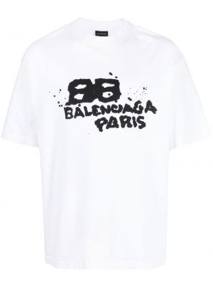 Póló nyomtatás Balenciaga fehér