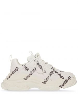 Sneaker mit print Balenciaga Triple S weiß