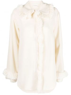 Блуза с ресни By Malene Birger бяло