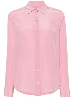 Różowa jedwabna koszula z krepy Equipment