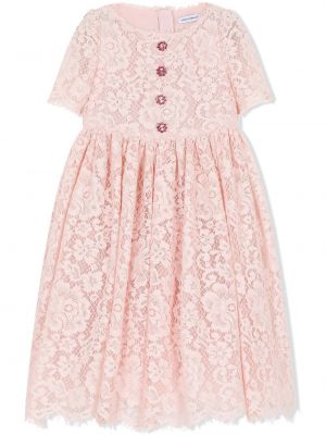Šaty Dolce & Gabbana Kids, růžová