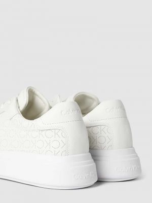 Sneakersy skórzane Ck Calvin Klein białe