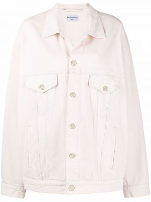 Oversized denim jakna Balenciaga bela