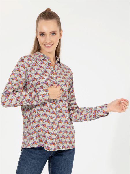 Меланжевая рубашка с длинным рукавом U.s. Polo