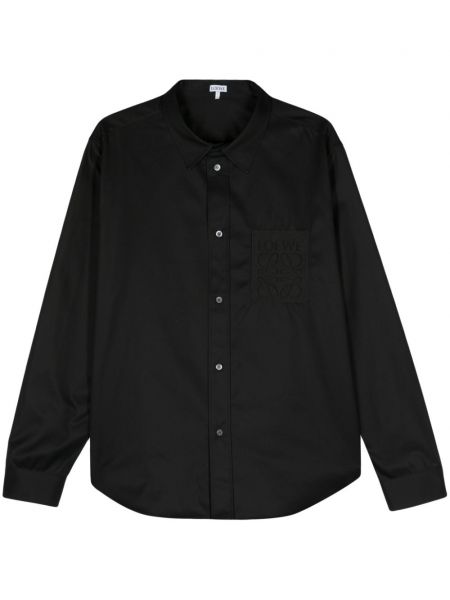 Βαμβακερό πουκάμισο Loewe μαύρο