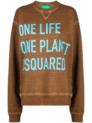 Sweatshirt mit print Dsquared2 braun