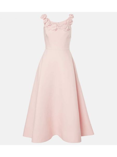 Crepe floral dress Valentino rosa