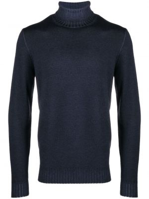 Dzianinowy sweter Moorer niebieski