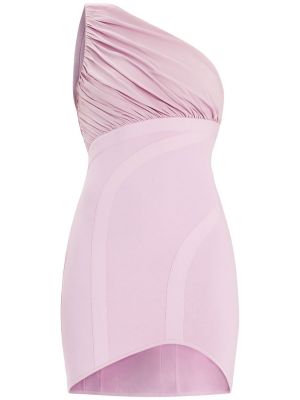 Mini šaty Hervé Léger růžové