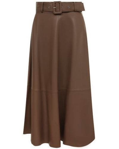 Кожаная юбка Windsor, коричневая