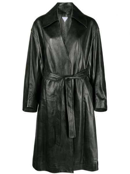 Bőr kabát Bottega Veneta zöld