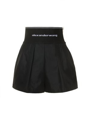 Puuvilla nylon shortsit Alexander Wang musta