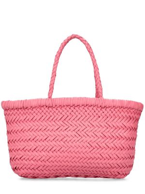Δερμάτινη τσάντα χωρίς τακούνι Dragon Diffusion ροζ