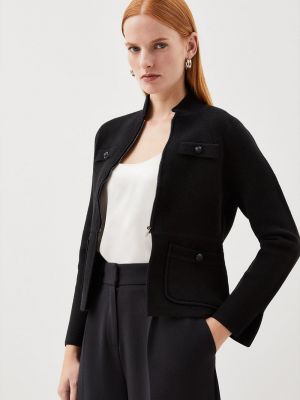 Шерстяная куртка Karen Millen черная
