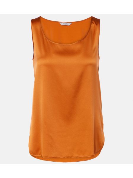 Silke sateng tank top Max Mara oransje