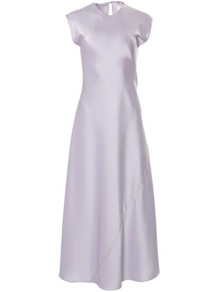 Saténové večerní šaty Carolina Herrera fialové