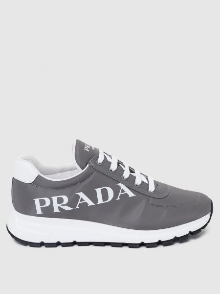 Сірі кросівки Prada