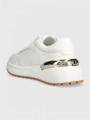 Bőr sneakers Pinko fehér