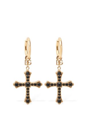 Auskarai su kristalais Dolce & Gabbana auksinė