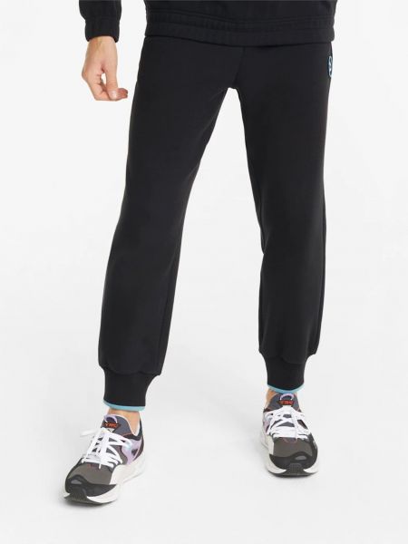 Pantaloni sport de culoare solidă Puma negru